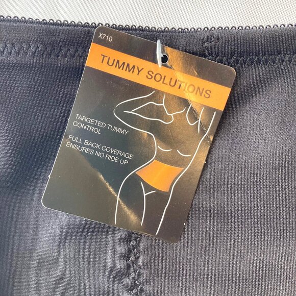 Bali Tummy Solutions Jacquard Shaping Brief SINGLE PAIR Women's XL Black NWT - Picture 2 of 4